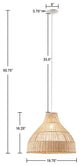 INK+IVY Wren Bell Shaped Bamboo Pendant