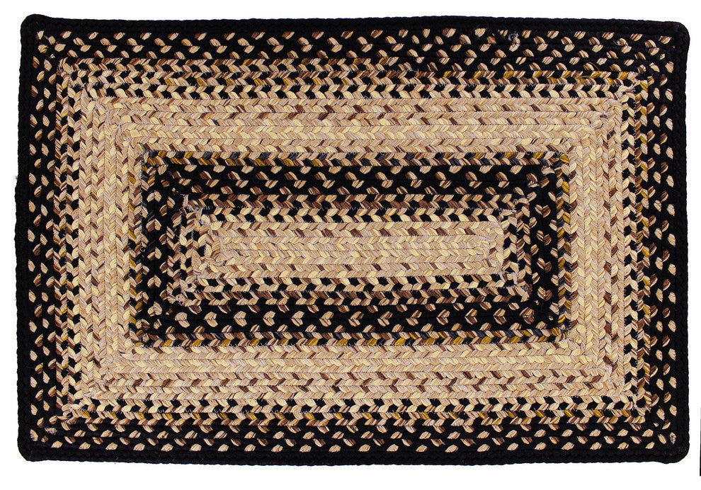 Black Mist Rectangle Ultra Durable Braided Rug - 30x72