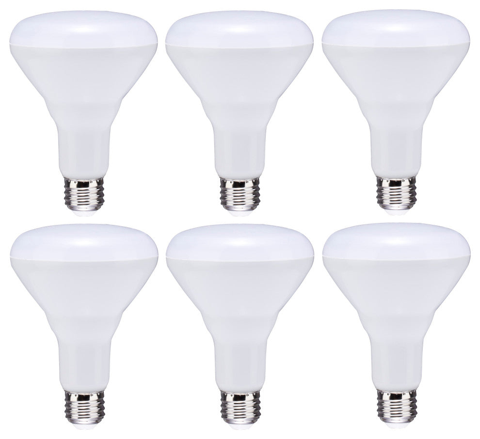 8.5W, BR30 LED, 2700K, 80 CRI, Medium Base, 120Vs, Dimmable, 6-Pack
