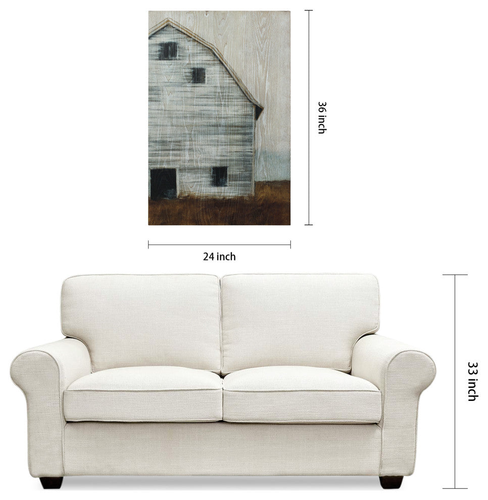 Abandoned Barn I Wall Art Fine Giclee Printed on Hand Finished Ash Wood