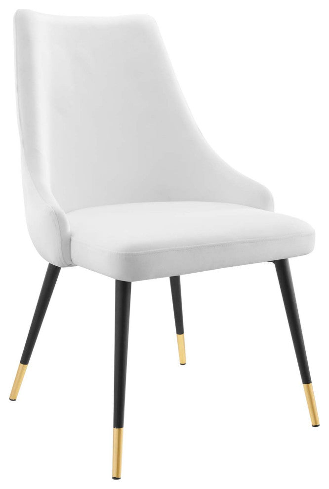 Adorn Tufted Performance Velvet Dining Side Chair - White