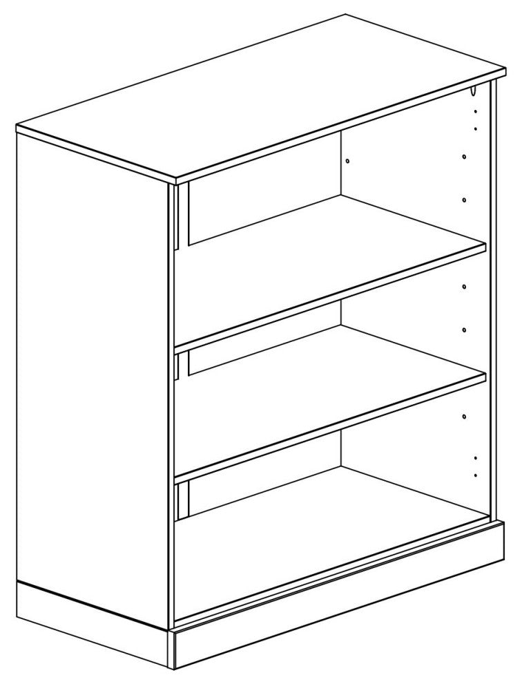 100% Solid Wood Modular Cabinet/Bookcase, Black, 32"