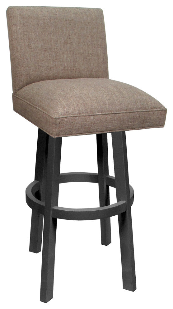 Swivel Wood Counter, Bar or Extra Tall Stool - Sommerville on Vivian Base, Basin Beige - Gray, 34"
