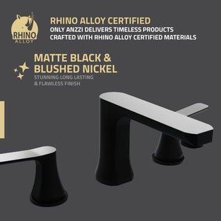 2-Handle 3-Hole Widespread Bathroom Faucet, Matte Black Brushed Nickel