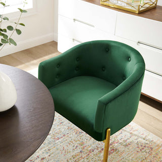 Savour Tufted Performance Velvet Accent Chairs - Set of 2-Emerald