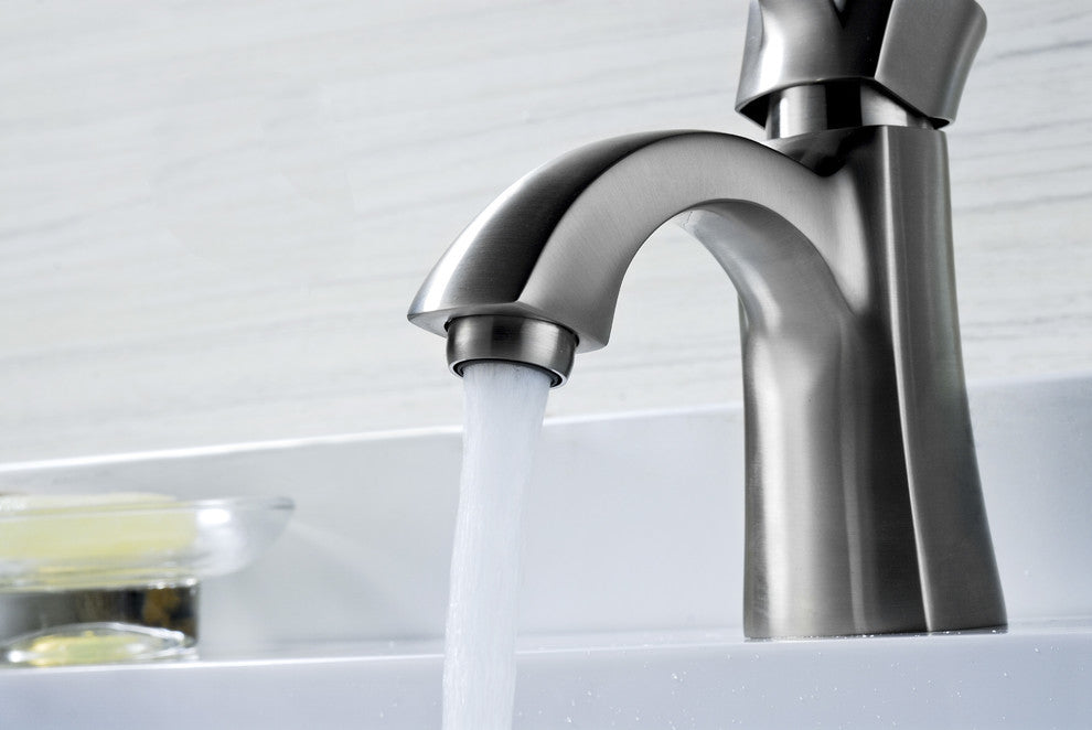 Alto Series Single Handle Bathroom Sink Faucet in Brushed Nickel