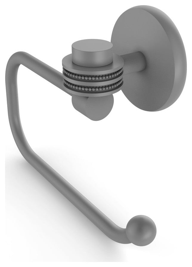 Satellite Orbit One Euro Dotted Accent Toilet Tissue Holder, Matte Gray
