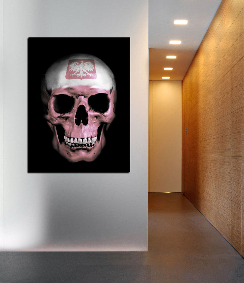 Cortesi Home "Polish Skull" by Nicklas Gustafsson, Giclee Canvas Art, 12"x16"