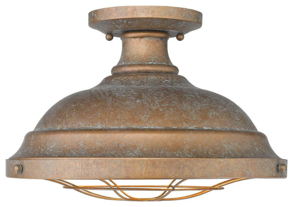 Semi Flush Mount, Copper Patina