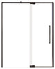 Transolid Irene 48"W x76"H Pivot Shower Door in Matte Black with Clear Glass