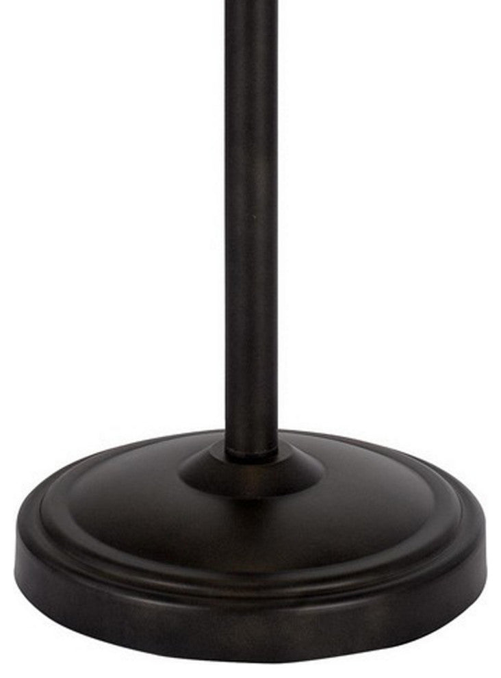Benzara BM282166 Tiffany Floor Lamp, Glass Shade, Metal Base, Antique Bronze