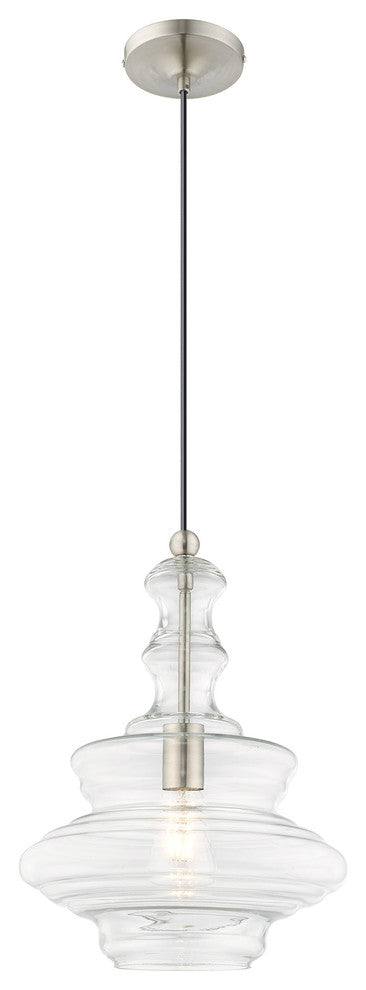 Livex Lighting Brushed Nickel 1-Light Mini Pendant