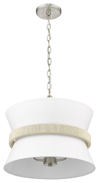 3 Light 16.1 in. Brushed Nickel Pendant