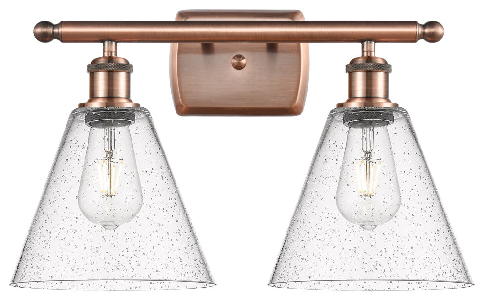 Innovations 516-2W-AC-GBC-84 2 Light Bath Vanity Light, Antique Copper