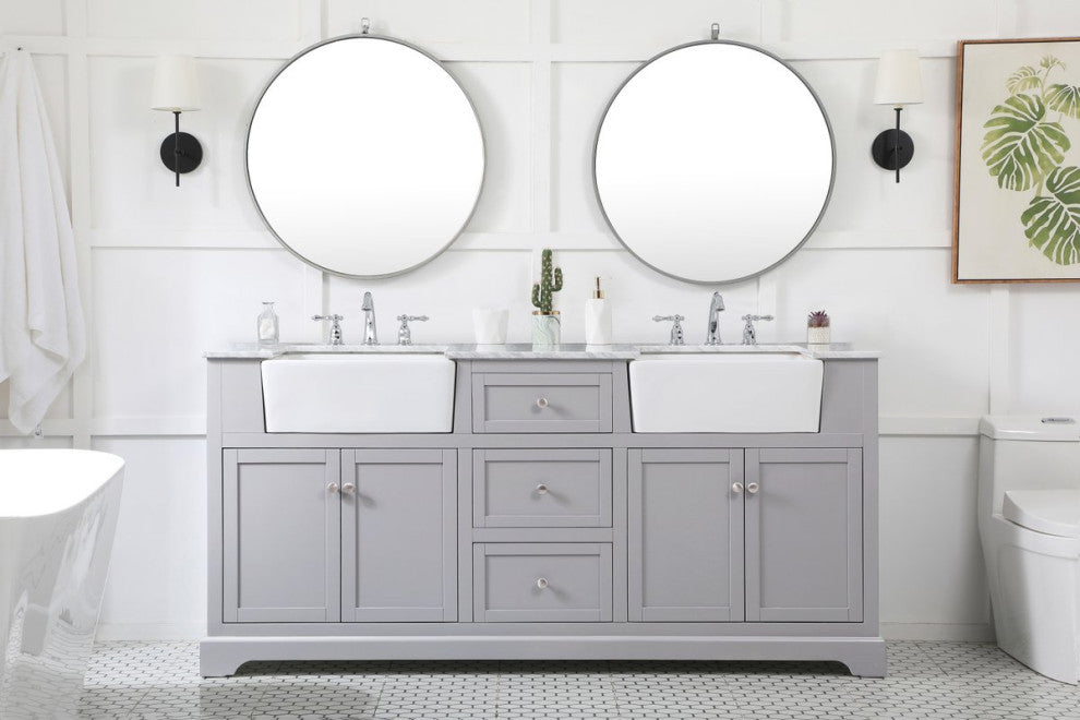 Home Living 22" Farmhouse Grey-Light Bathroom Vanity
