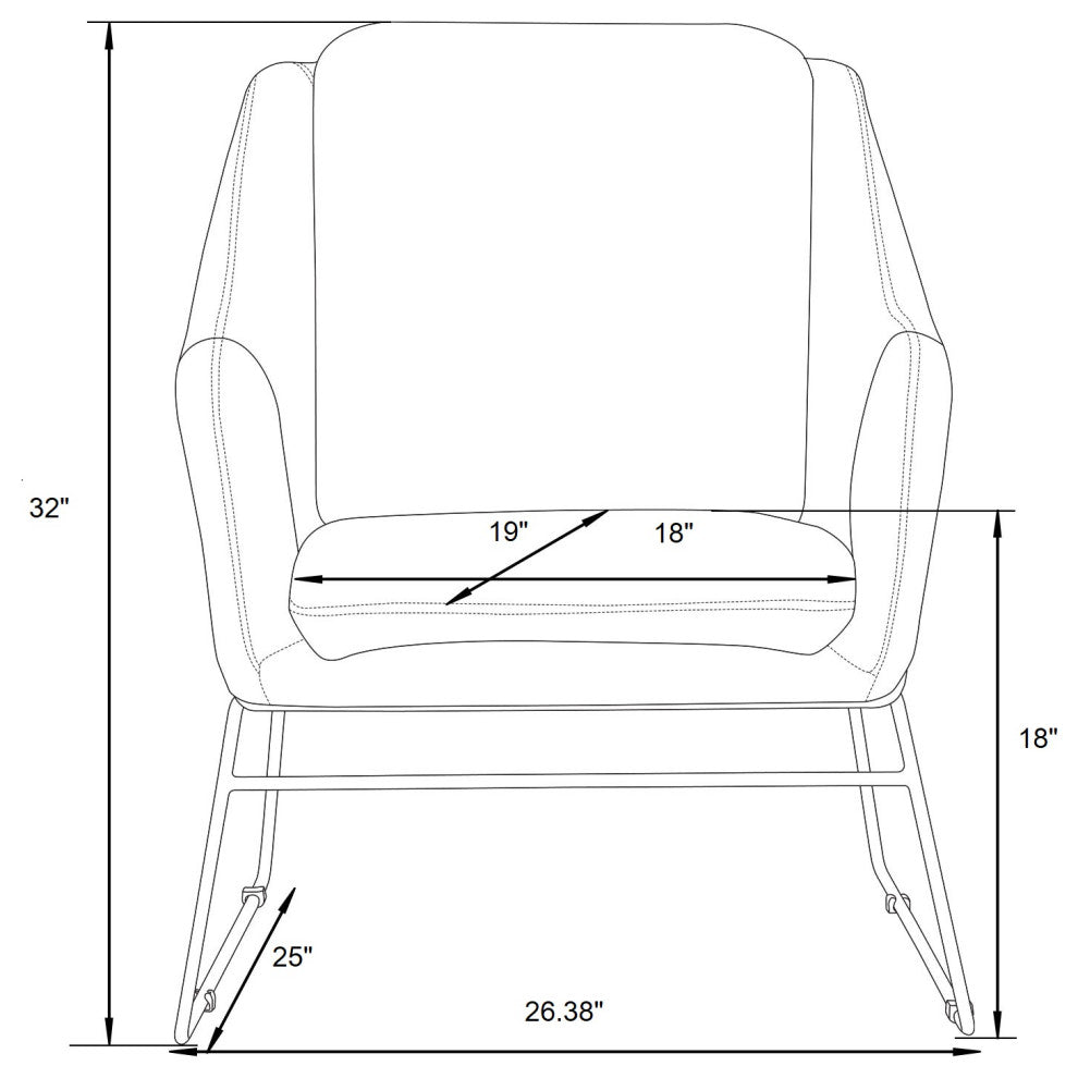 LeisureMod Harmony Velvet Accent Armchair