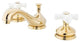 Kingston Brass Widespread Bathroom Faucet With Brass Pop-Up, Polished Brass