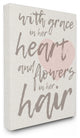 "Grace In Her Heart, Flowers in Her Hair" 24x30, Large Stretched Canvas Wall Art