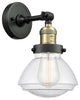 Olean 1-Light Sconce, Black Antique Brass, Seedy