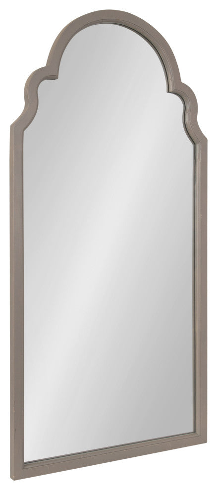 Hogan Arch Framed Mirror, Gray, 24"x48"