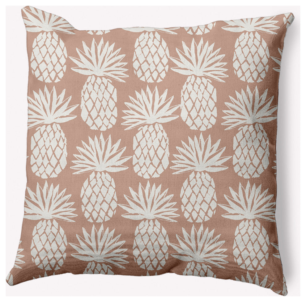20x20" Pineapple Pattern Nautical Decorative Indoor Pillow, Mauve