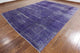 Unique Start Motif Purple Overdyed 10'x13' Hand Knotted Wool Are Rug H8697