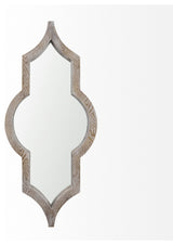 Tamanar 15.0x3.0x34.1 Light Brown Wood Frame Wall Mirror