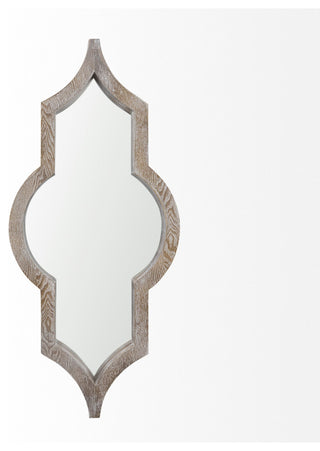 Tamanar 15.0x3.0x34.1 Light Brown Wood Frame Wall Mirror