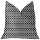 Paramount Gray and Black Luxury Throw Pillow, 20"x26" Standard