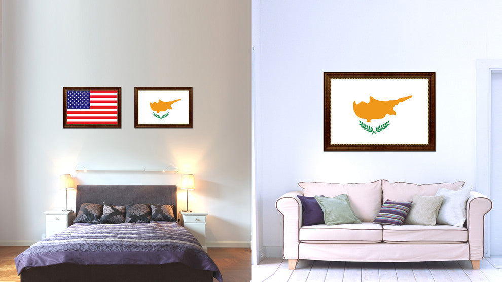 Cyprus Country Flag Canvas Print, 27"x39"