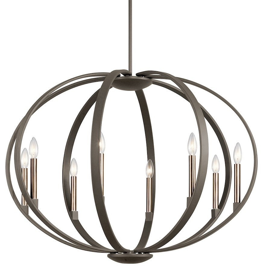 Chandelier Pendant 8-Light, Olde Bronze
