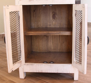 Greenview Kitchen Island, Distressed White