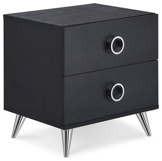Acme Elms Nightstand, Black