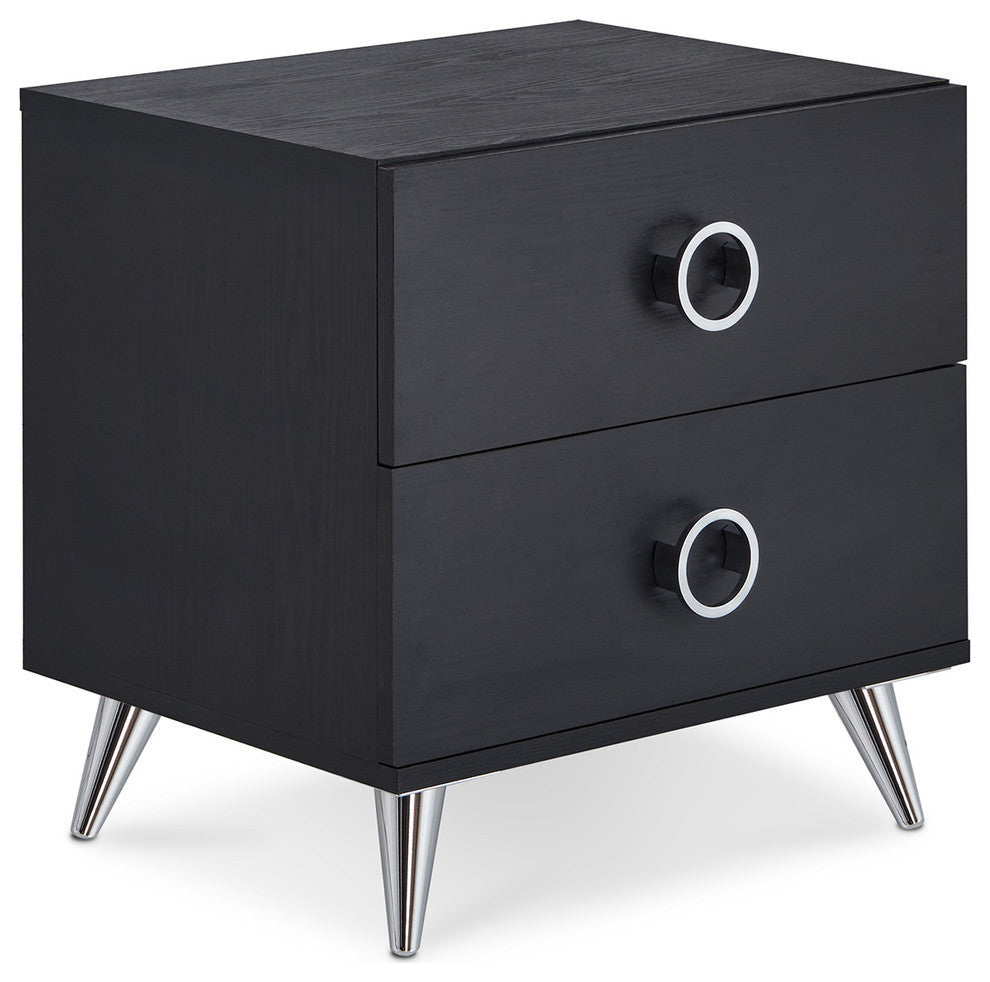 Acme Elms Nightstand, Black
