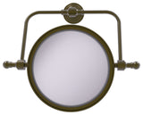 Retro Wave Wall Mounted Swivel Make-Up Mirror 8"Diameter 3X Magnification