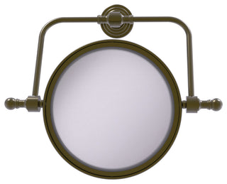 Retro Wave Wall Mounted Swivel Make-Up Mirror 8"Diameter 3X Magnification