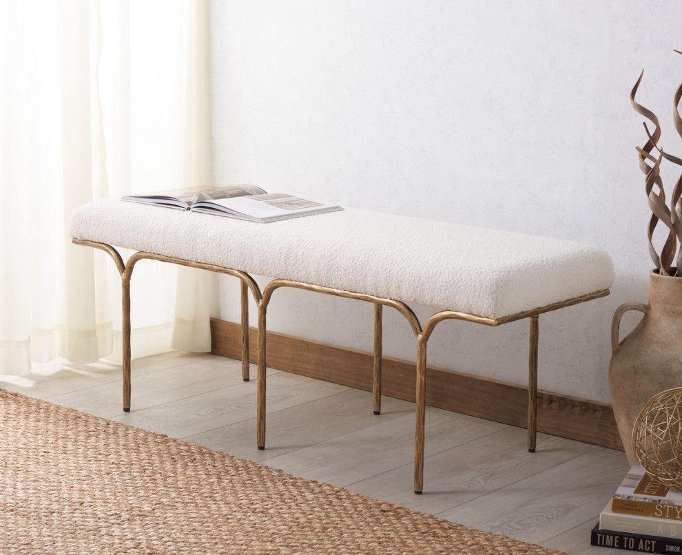 Safavieh Couture Marvin Boucle 48" Bench