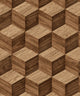 Natural Faux 2, Geometric Stone Wood Rustic Wallpaper, Cream, Roll, 21"x33'