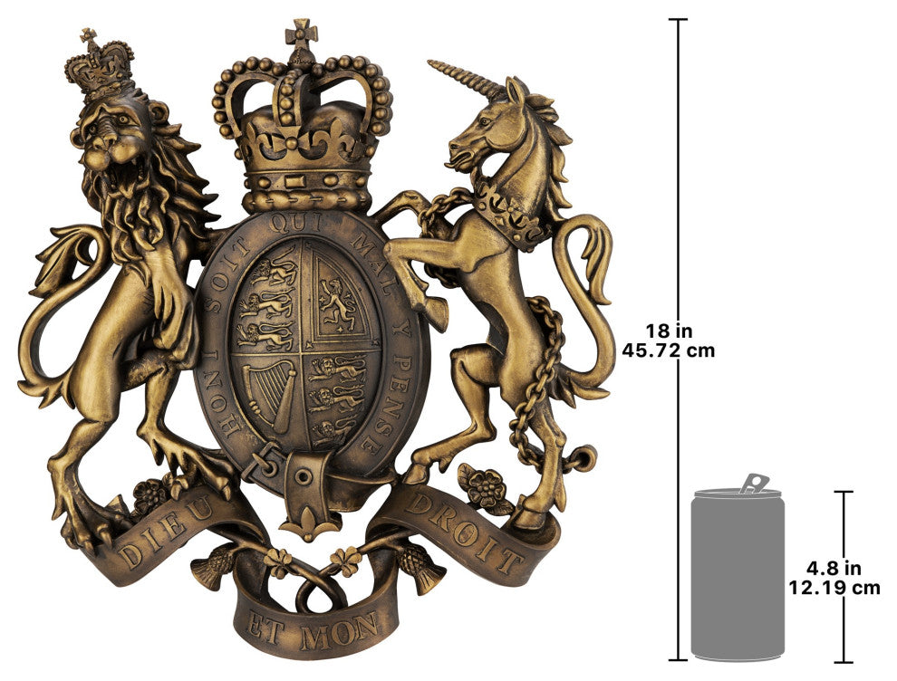 Royal Coat of Arms of Great Britain Wall Sculpture