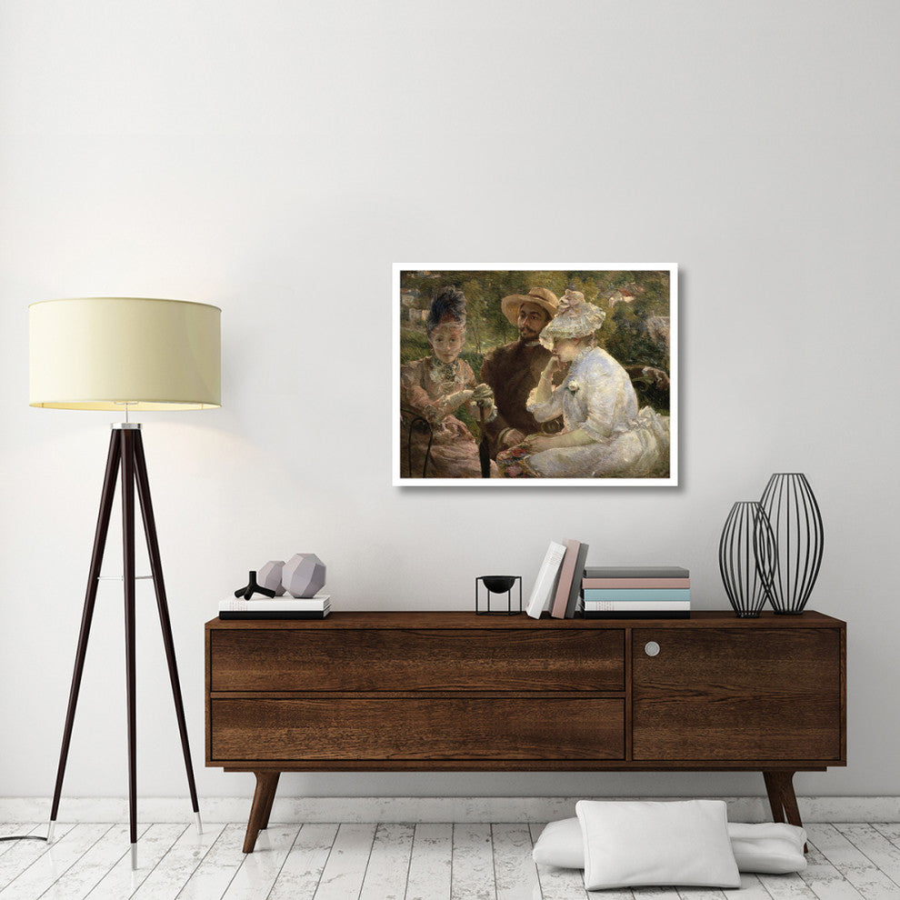 "On the Terrace at Sevres" Digital Paper Print by Marie Bracquemond, 38"x30"