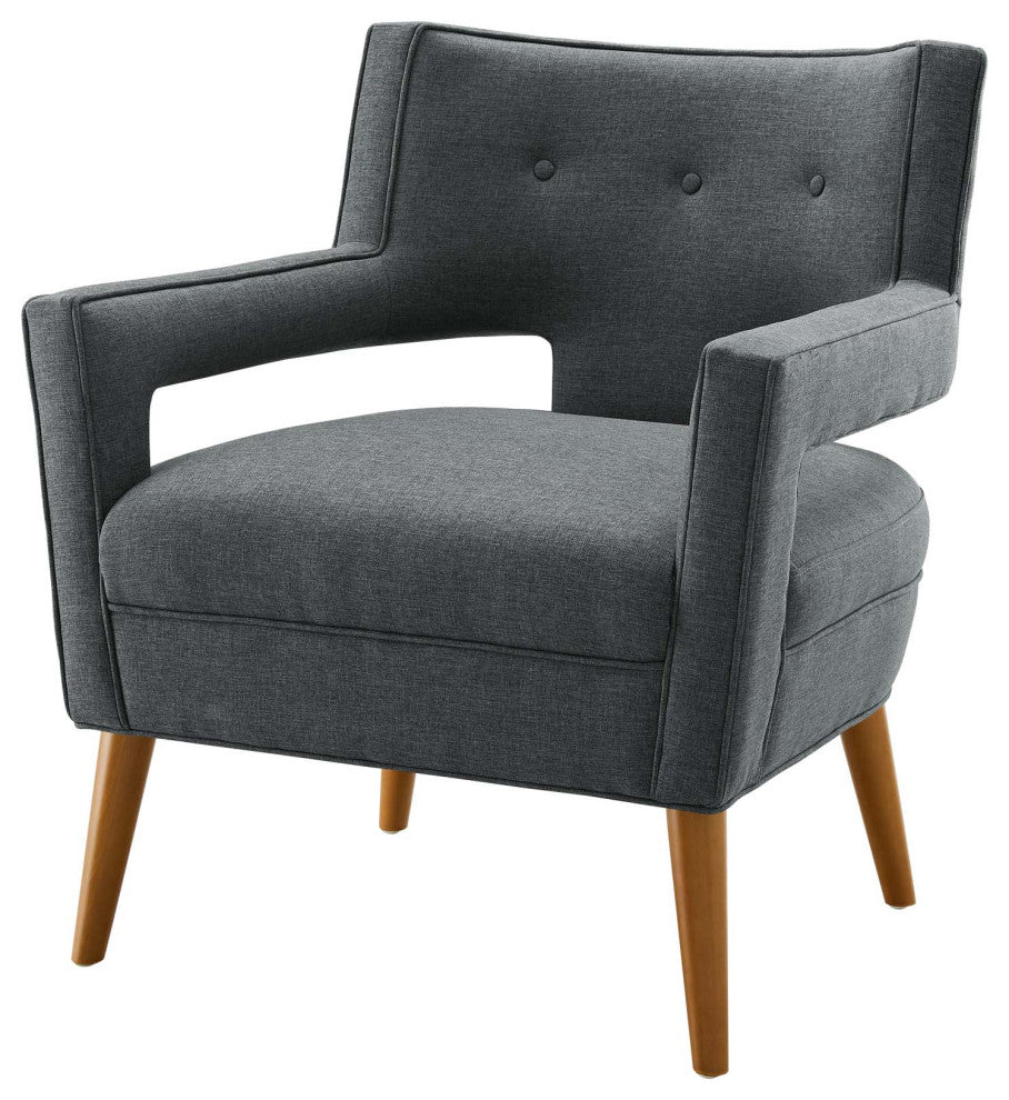Armchair Accent Chair, Set of 2, Fabric, Gray, Modern, Lounge Hospitality