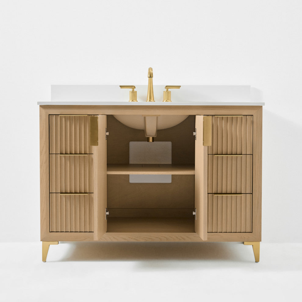 Turlington Bath Vanity Set, Oak, 48"