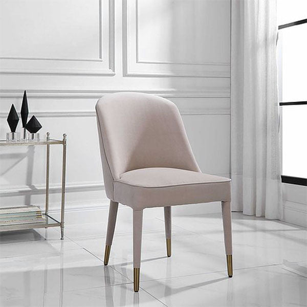 Elegant Dark Espresso Brown/White Dining Chairs, Set of 2