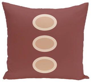 Zen Geometric Print Pillow, Mahogany, 18"x18"