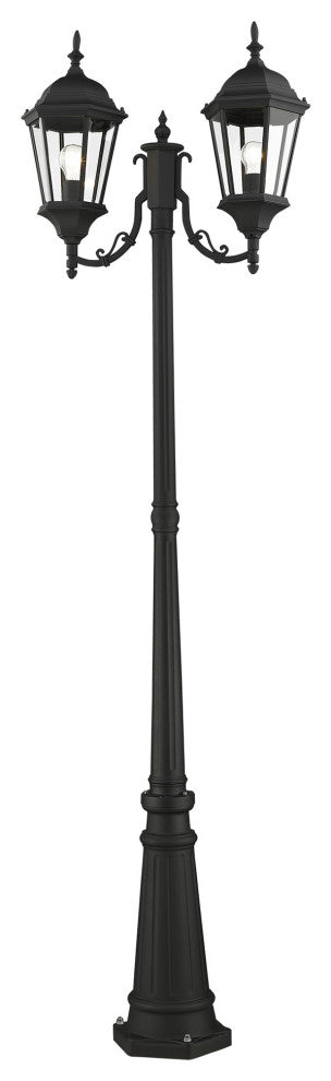 Textured Black Traditional, Historical, Outdoor Post Light