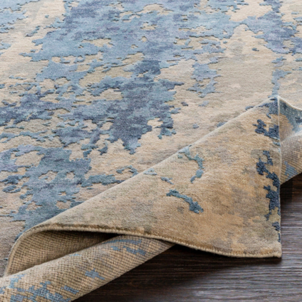 Surya Arte RTE-2302 Modern Area Rug, Navy, 9' x 13' Rectangle