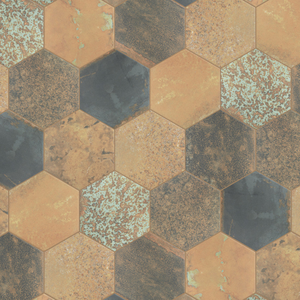 Maheno Hex Mix Porcelain Floor and Wall Tile