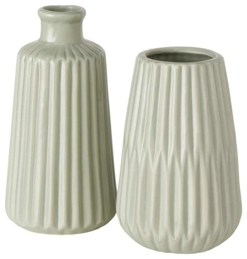 2 Piece Geometric Vase Set, 7"