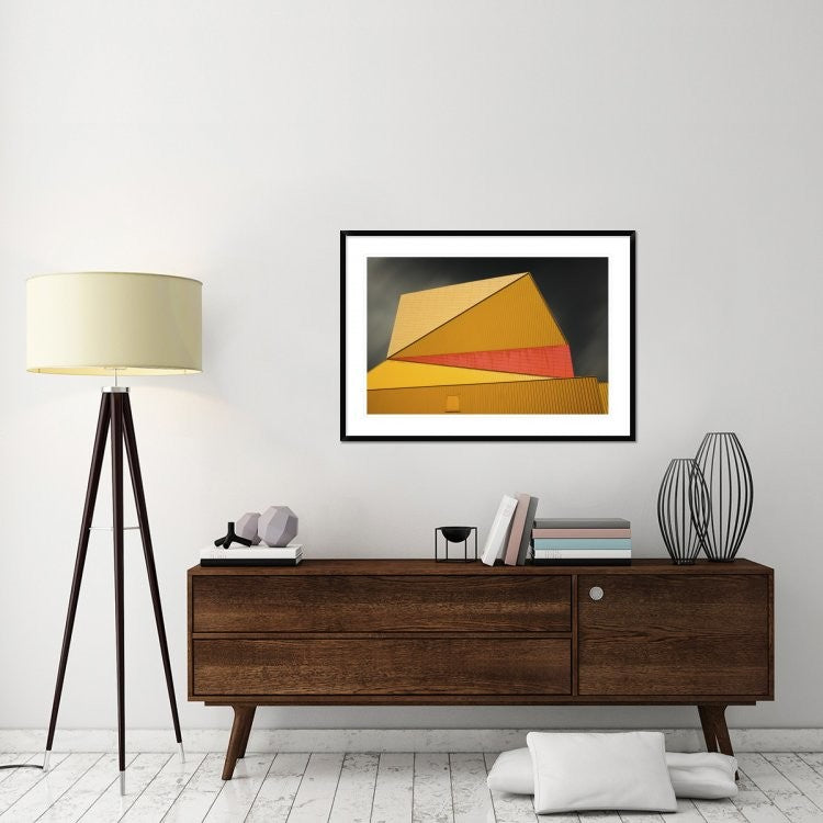 "The Yellow Roof" Framed Digital Print by Gilbert Claes, 44x32"