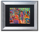 Josh Byer 'Folk' Art, Silver Frame, Black Mat, 14x11